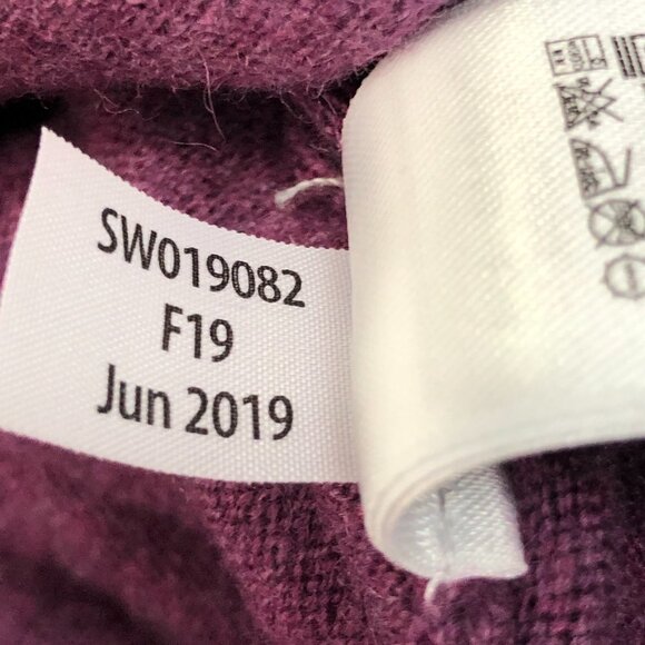 Smartwool Women's XS Shadow Pine Tunic Sweater V- Neck Purple/Black Wool Blend - Picture 6 of 6